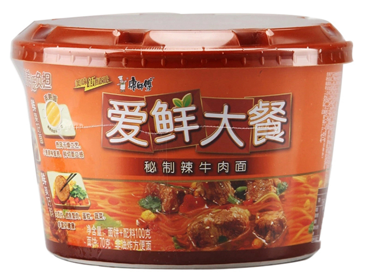 【超级生活馆】康师傅爱鲜大餐秘制辣牛肉100g(编码:495952)