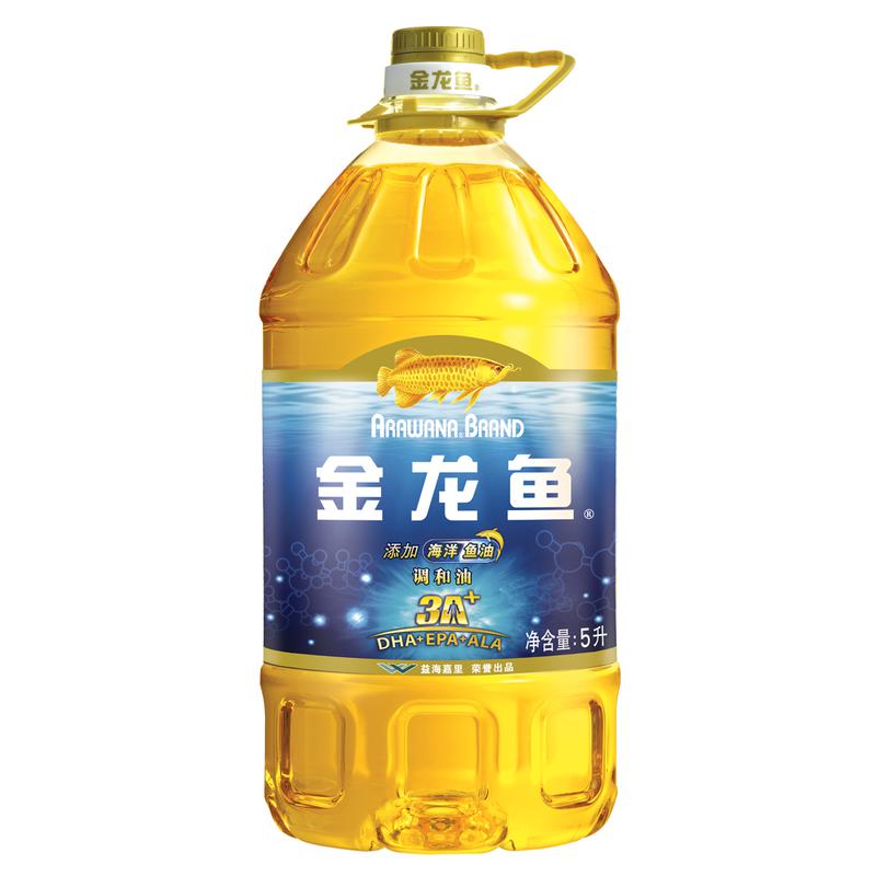 金龙鱼3a 添加深海鱼油调和油5l 非转基因