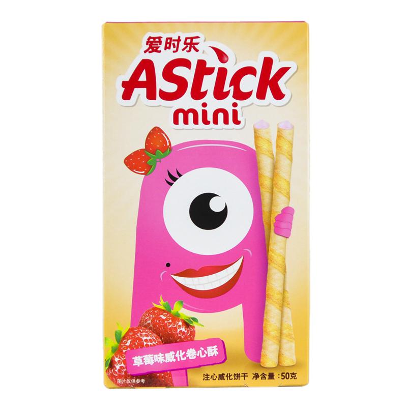 【超级生活馆】爱时乐草莓味威化卷心酥50g 专柜商品(编码:514876)