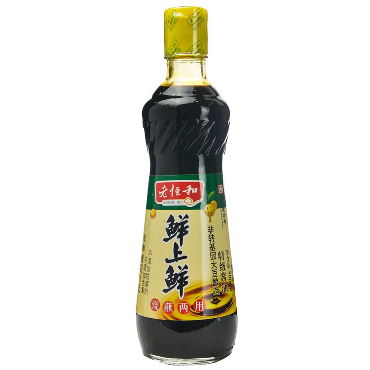 【超级生活馆】老恒和鲜上鲜酱油(绿标)500ml(编码:538379)