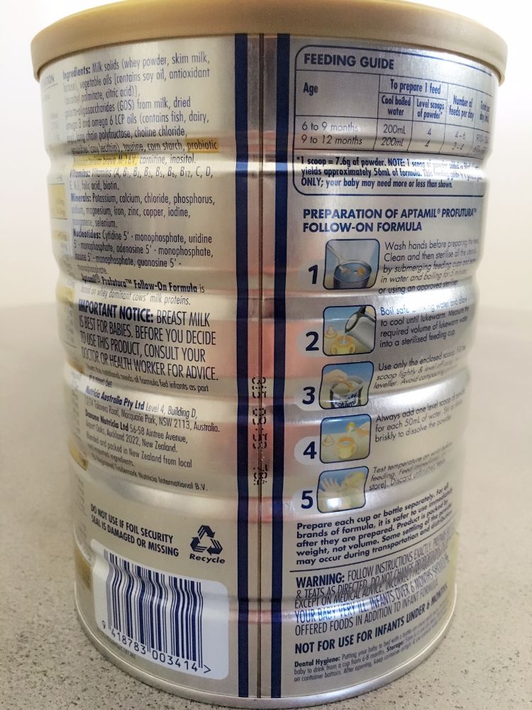 【保税仓发货 】澳洲 爱他美奶粉白金版2段 900g/罐 nutricia aptamil