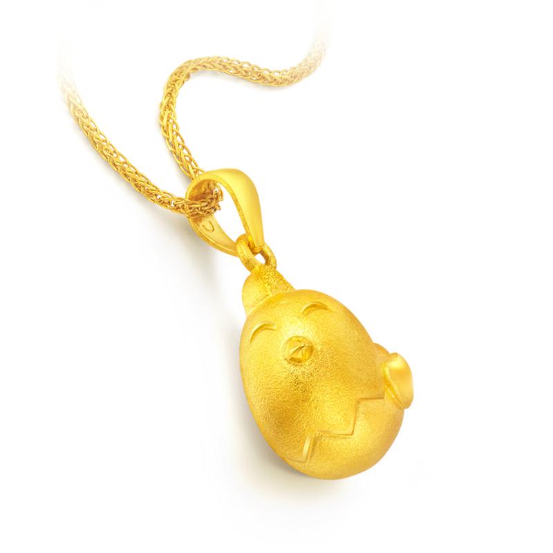 周大福十二生肖小萌鸡足金黄金吊坠