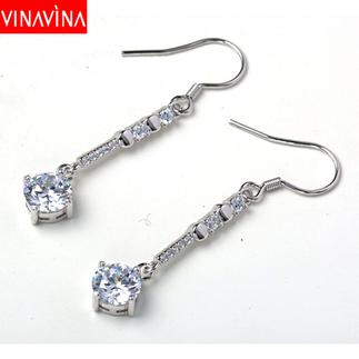 VINAVINA专柜正品 晶钻系列 S925银耳环 Z049009W 女款【福利专享】