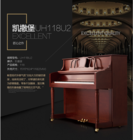 珠江恺撒堡UH118U2高端欧美系列 古典风实木雕花专业练习演奏立式钢琴 武汉包邮