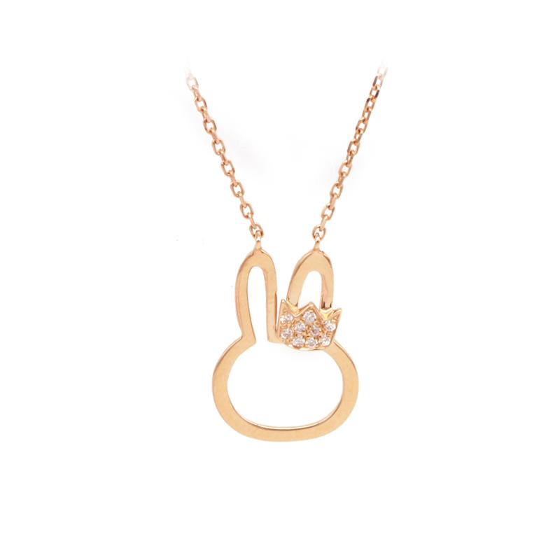 新金 米菲系列18k金钻石项链21911002