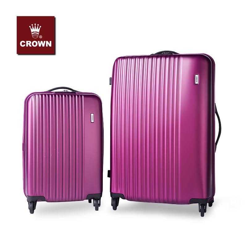 crown/皇冠子母箱 万向轮套装箱 男女拉杆行李箱 密码箱5161紫色